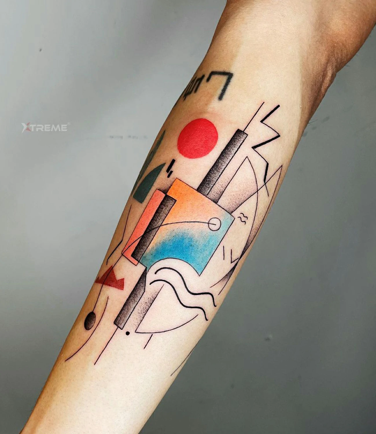 color geometric tattoo