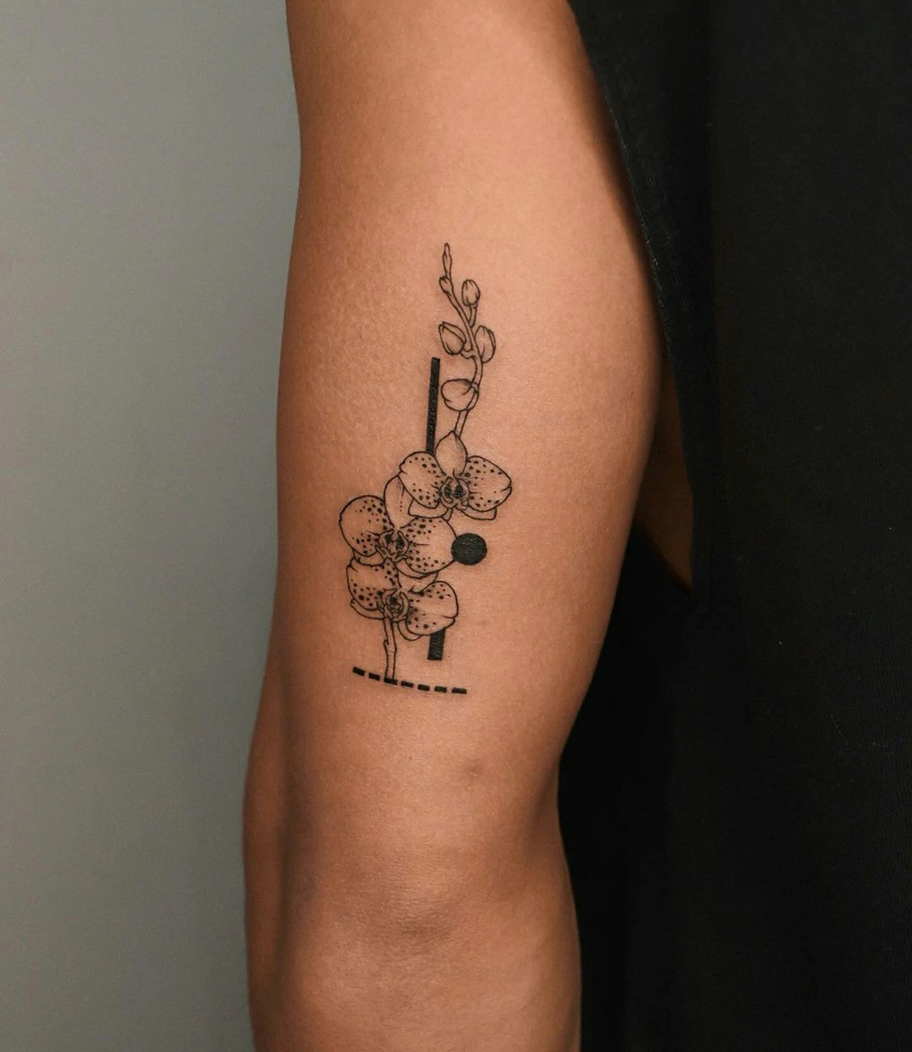 floral geometric tattoo
