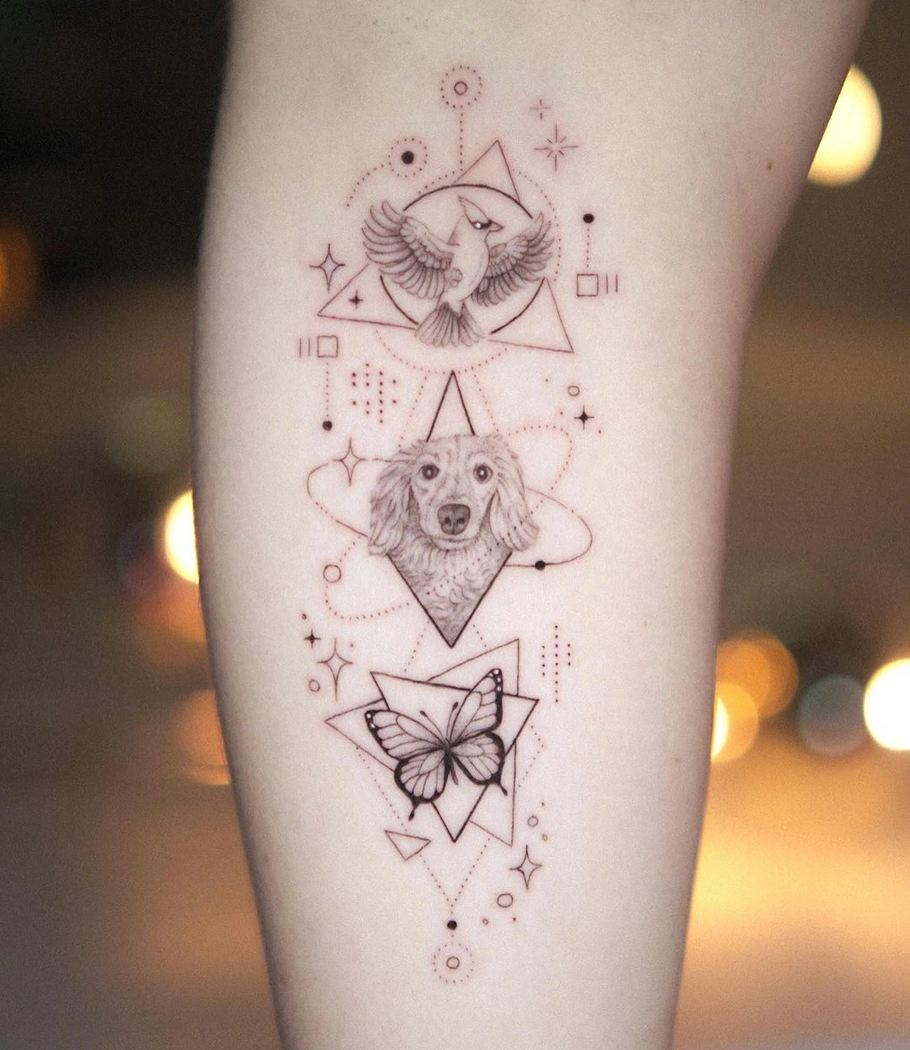 geometrical shapes tattoo