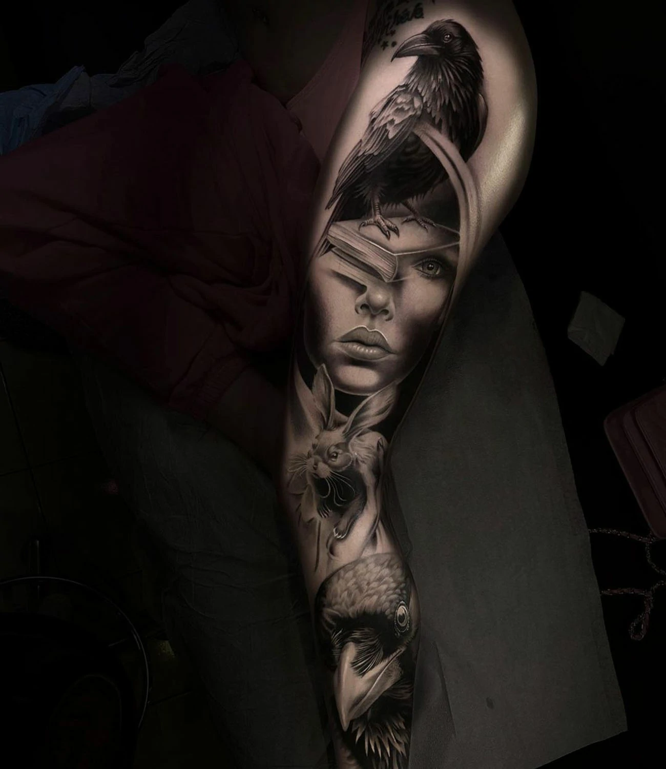 Crow Tattoo Sleeve