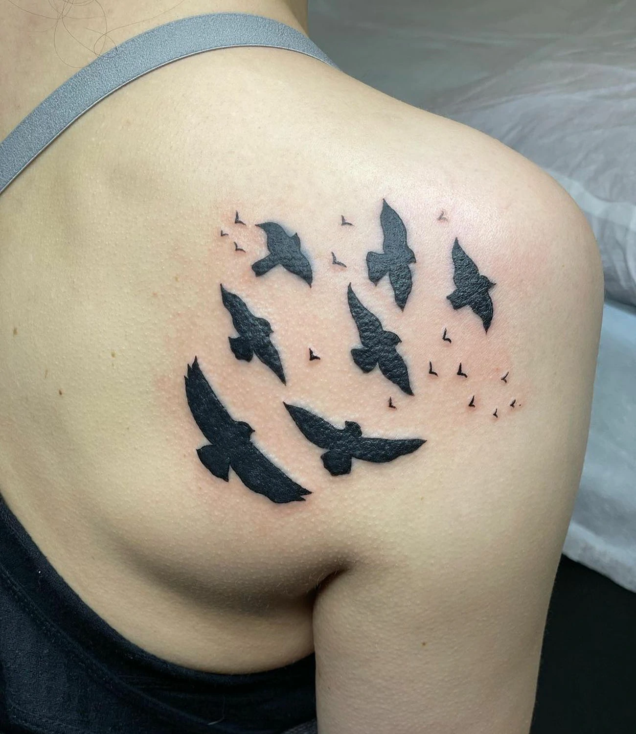 Crow Silhouette Tattoo