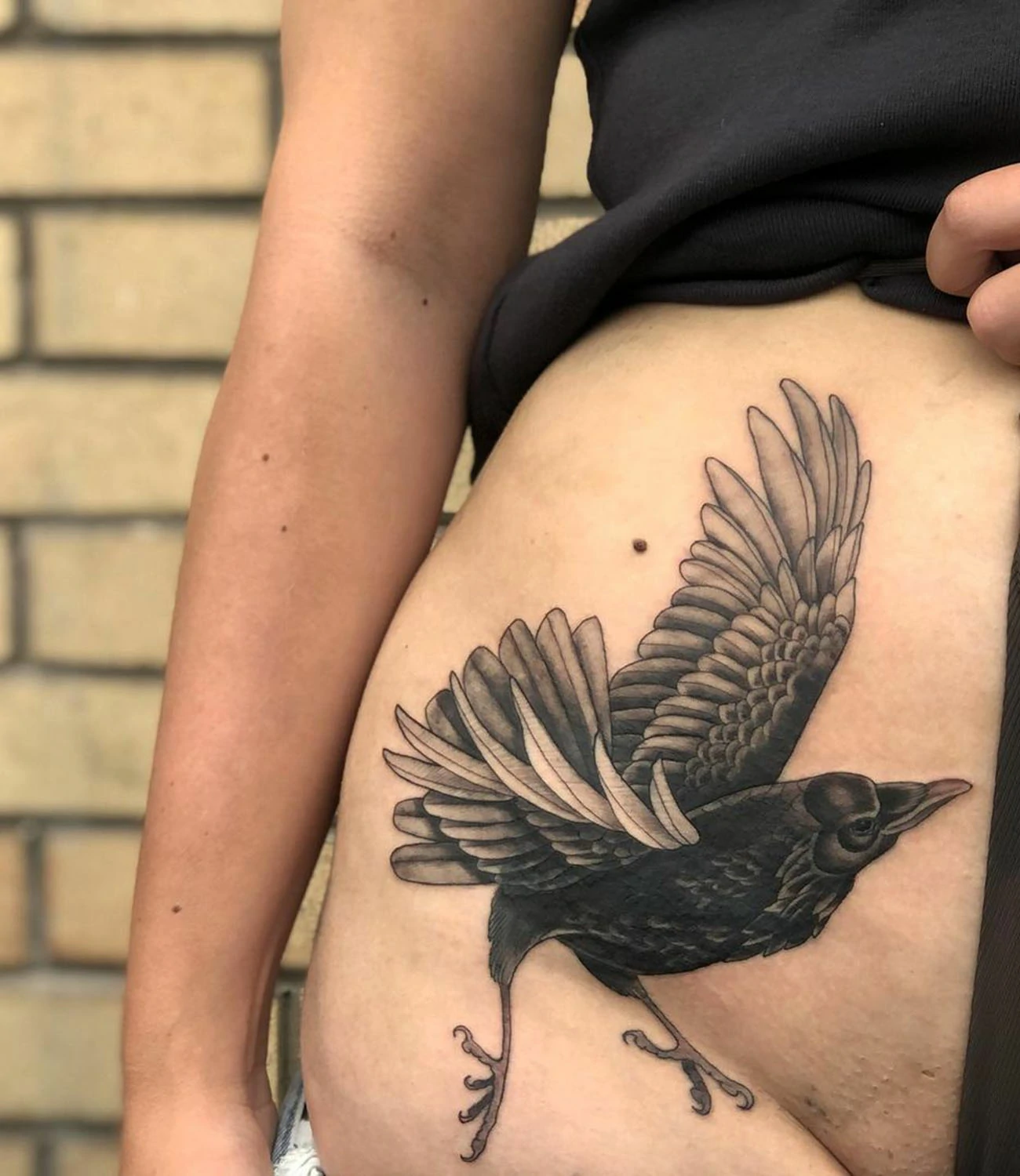 Hidden Crow Tattoo